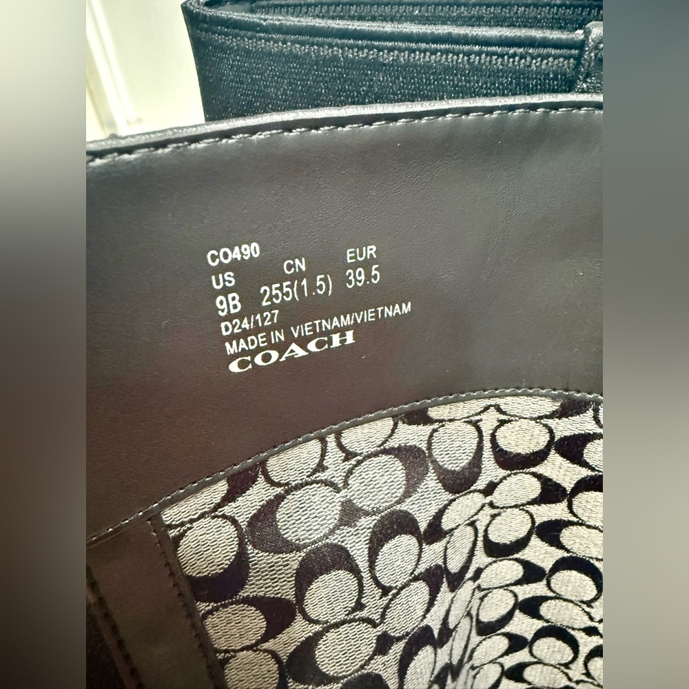 Coach Black and Gray Patterned Interior Boots - Picture 5 of 6